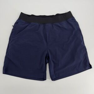 Fabletics Mens The One Short Navy Blue 7" Inseam Lined Athletic Gym Shorts XL